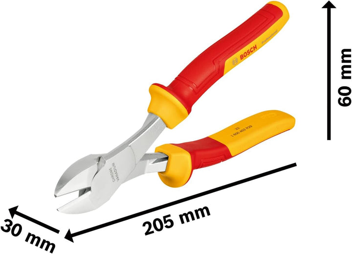 Bosch Professional VDE-Diagonalseitenschneider mit hoher Hebelkraft – 200 mm Seitenschneider, 200 mm