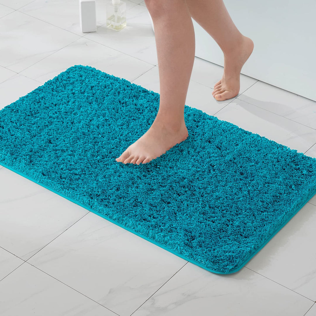 MIULEE Badematte Weiche Badteppich rutschfest Badvorleger Fussmatte Badzimmermatte Bettvorleger Flau