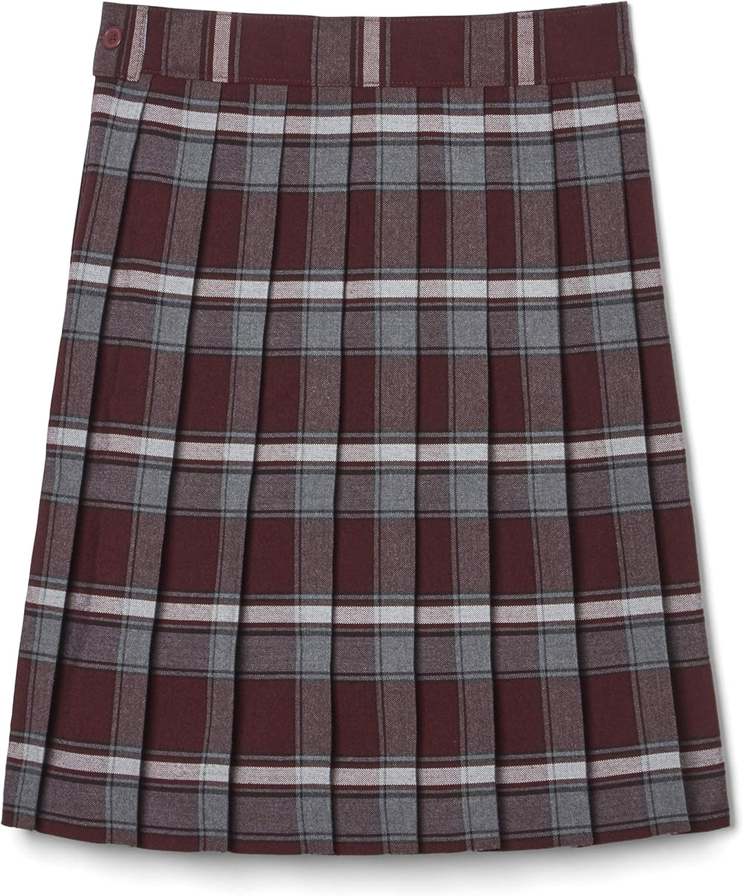 French Toast Little Girls' Pleated Skirt, Burgundy Plaid, 5
