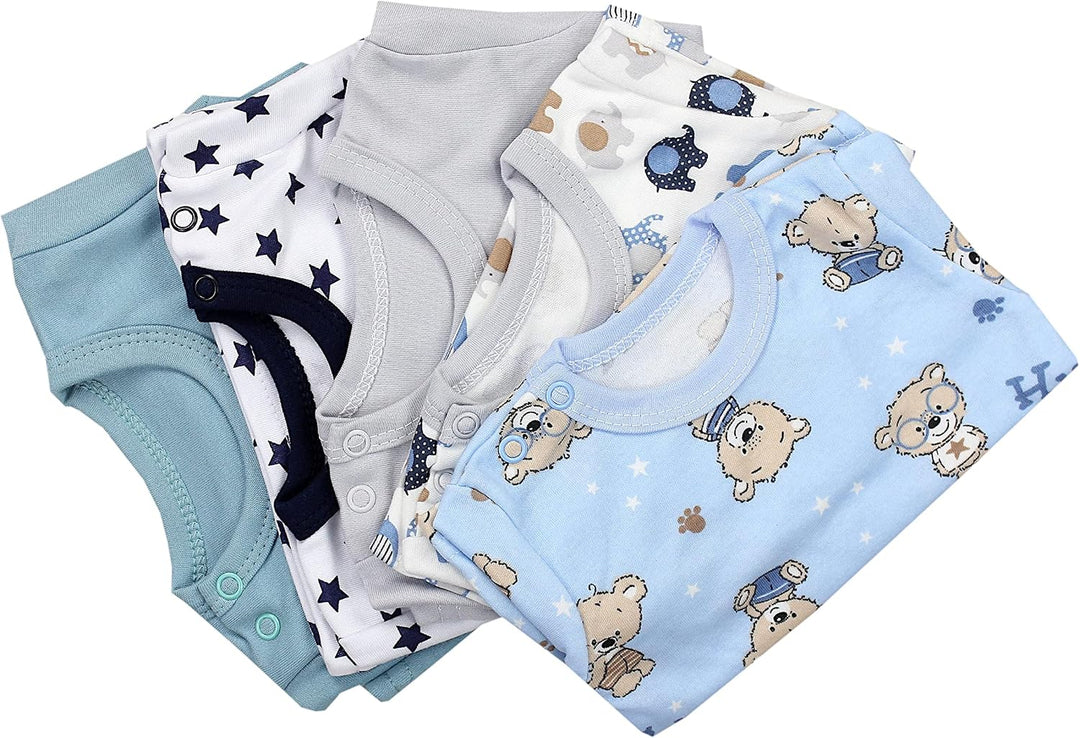 TupTam Baby Jungen Langarmshirt 5er Set 80 Mehrfarbig 10, 80 Mehrfarbig 10