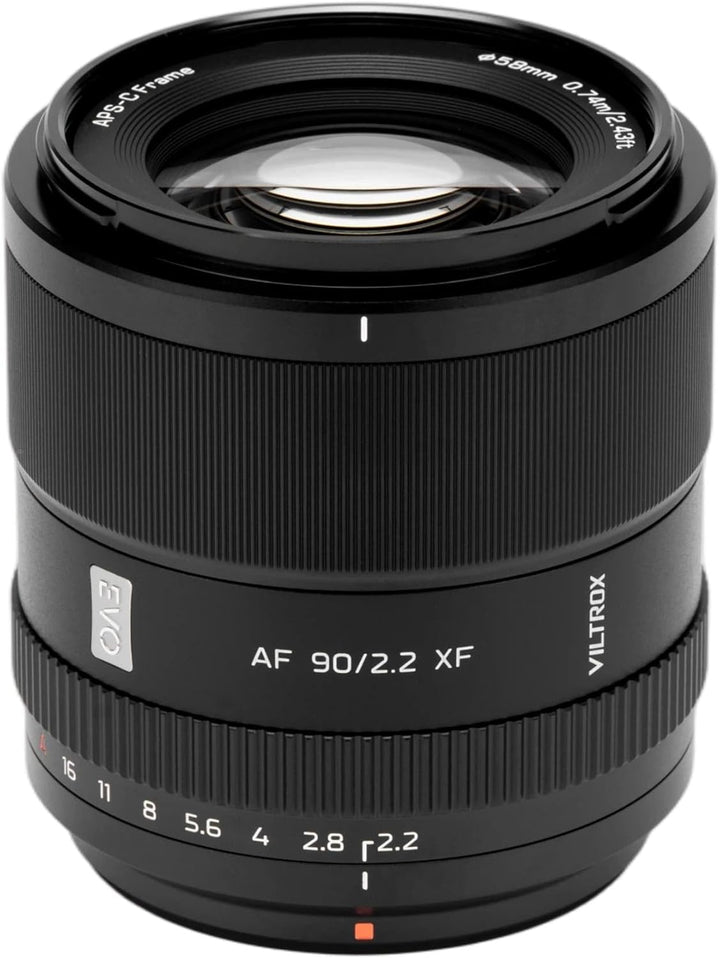 VILTROX 90mm F2.2 XF EVO Objektiv, AF 90mm f2.2 für Fuji X Mount, Autofokus APS-C Objektiv für Fujif