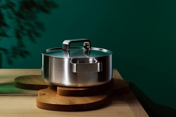 Iittala Tools - Kochtopf mit Deckel - 3,0 l - Gebürsteter Edelstahl Topf mit Deckel 3 l, Topf mit De