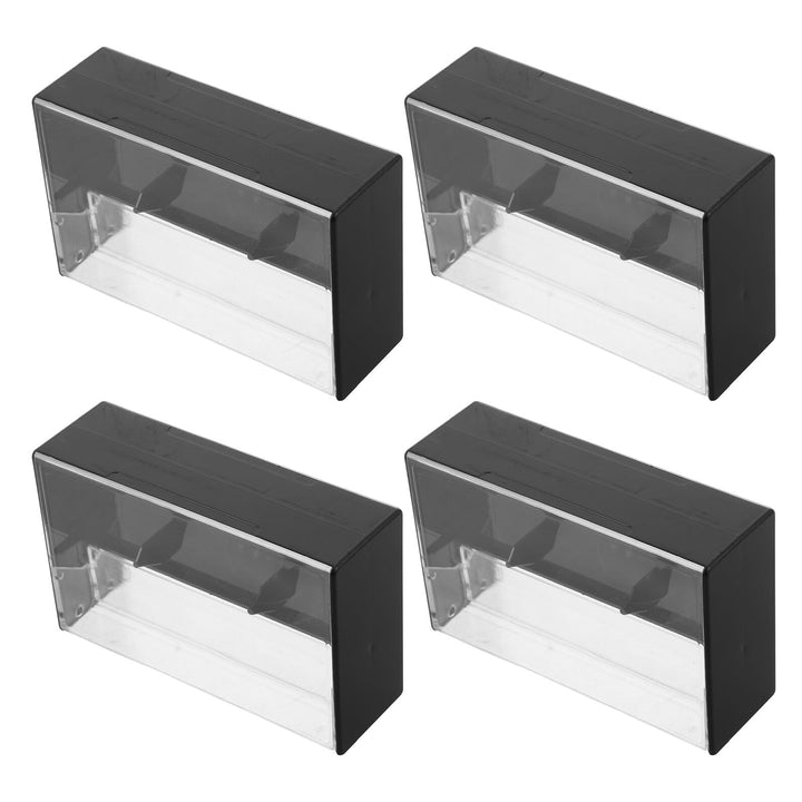 SHINEOFI 4 Stück Doppelseitige Leichte Kunststoff Kassettenbox für Audiokassetten mit Lichtundurchlä
