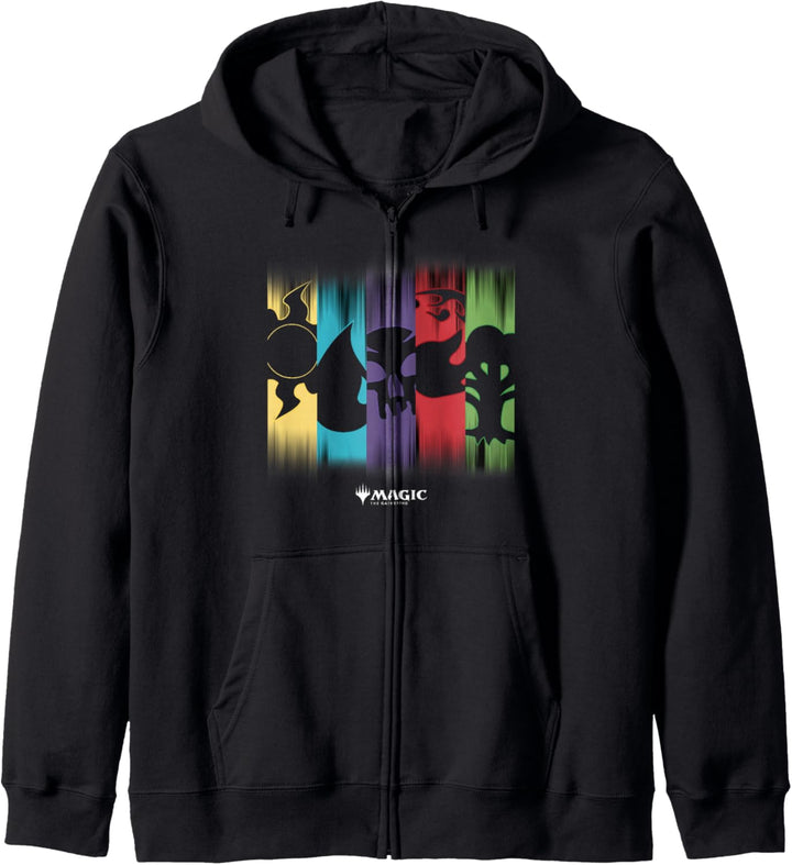 Magic: The Gathering Themed Colors & Symbols Panels Kapuzenjacke