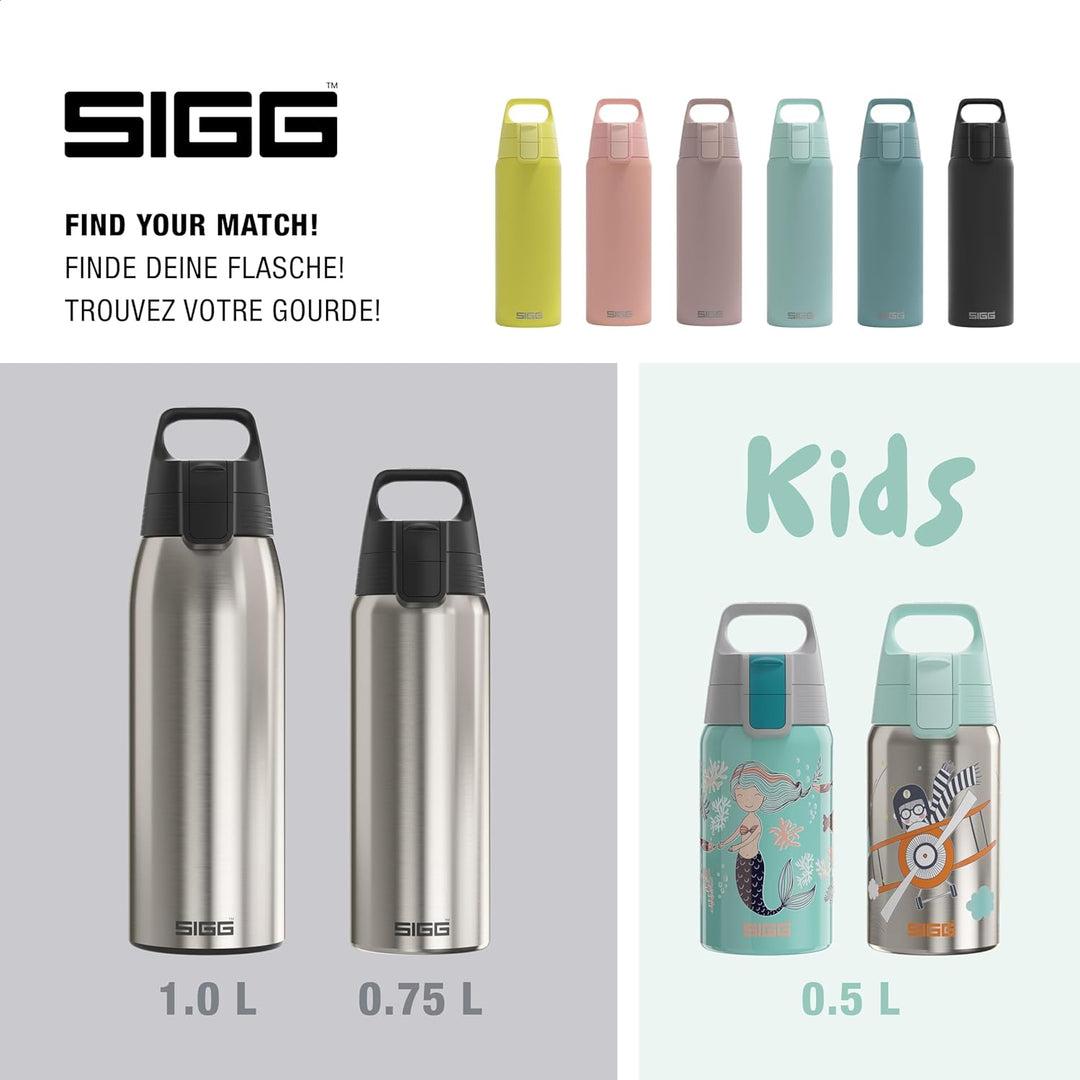 SIGG - Edelstahl Trinkflasche - Shield ONE - Für Kohlensäurehaltige Getränke Geeignet - Auslaufsiche