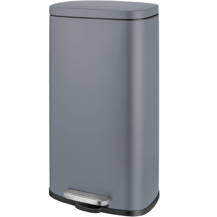 LIFERUN Mülleimer Küche 30l, Abfalleimer mit Deckel, Softclose Treteimer aus Stahl, mit Inneneimer f
