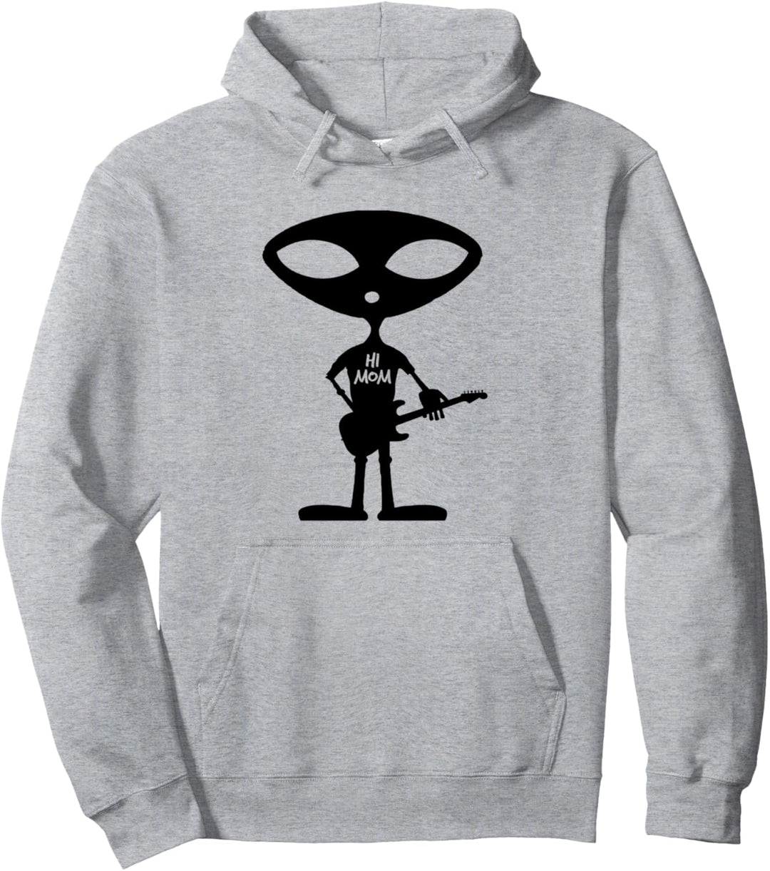 Alien Guitarist Funny Guitar Player Band Pullover Hoodie
