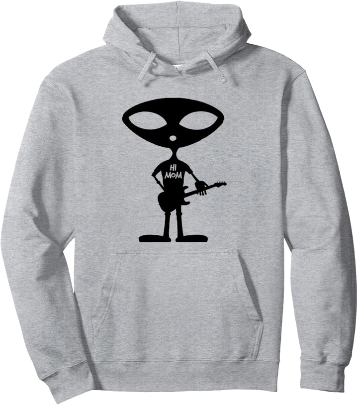 Alien Guitarist Funny Guitar Player Band Pullover Hoodie