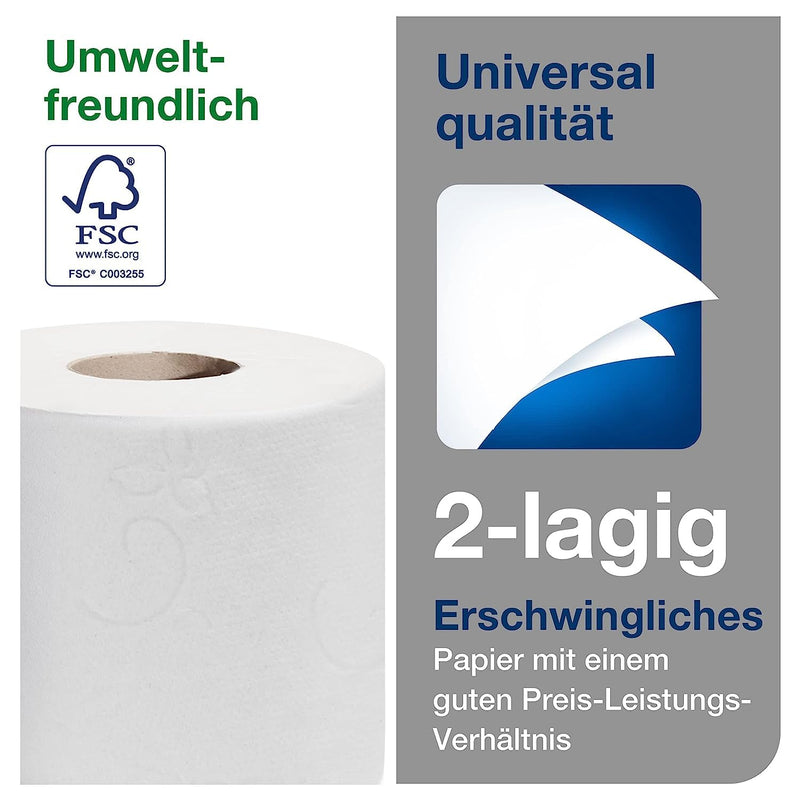 Tork Toilettenpapier-Wandspender + Nachfüllpackung - T4 - Universal-Toilettenpapier-Nachfüllpackung