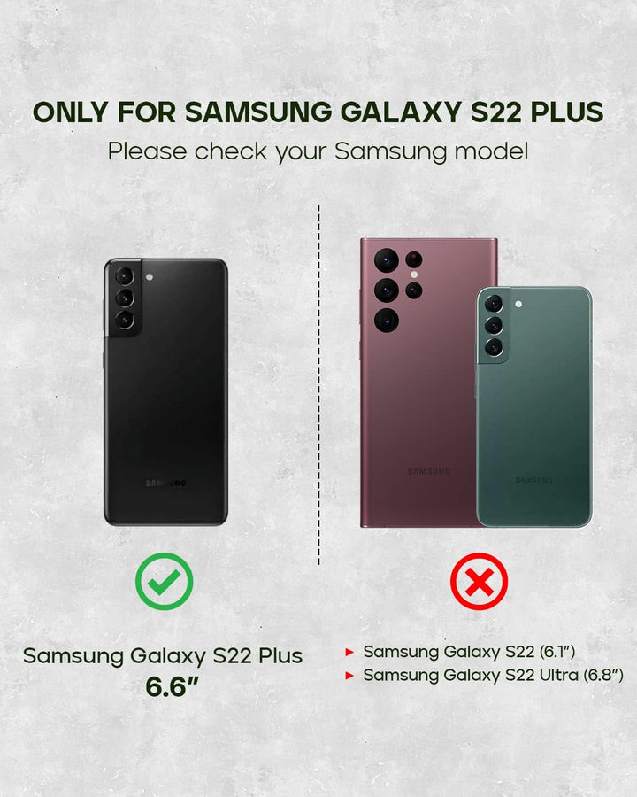Porter Riley - Lederhülle für Samsung Galaxy S22 Plus. Premium Echtleder Standhülle/Cover/Brieftasch