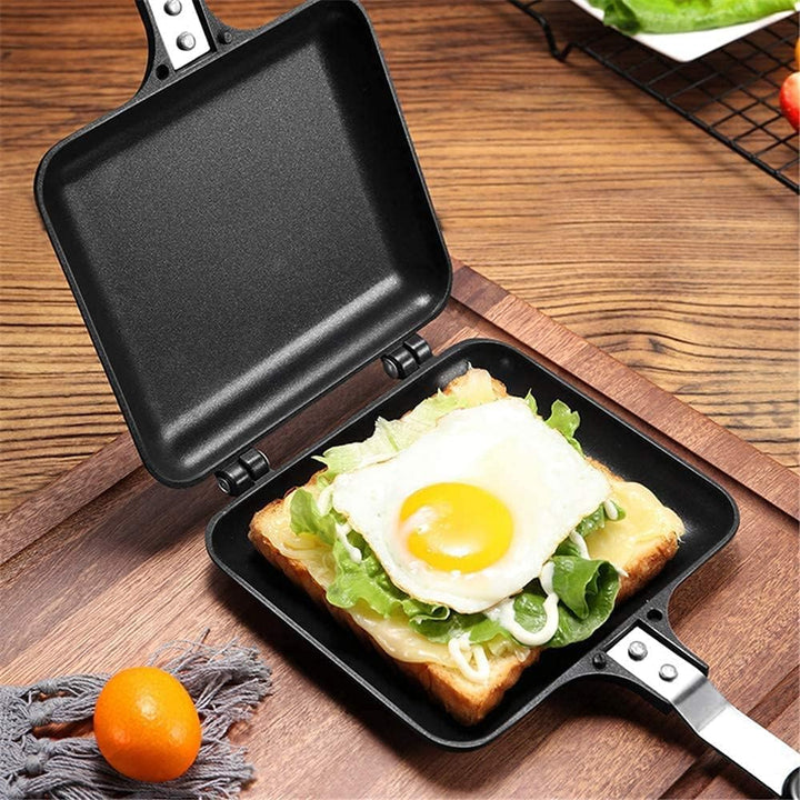 Towwoo Doppelseitige Bratpfanne, Sandwichmaker Camping, Antihaftbeschichtet, Beidseitige Tortillas S