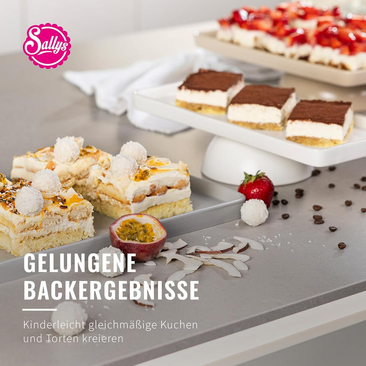 Sallys Backrahmen Quattro - Verstellbare Grösse 14,5x14,5cm bis 26x26cm - 20,5cm hoch - Eckige Backf