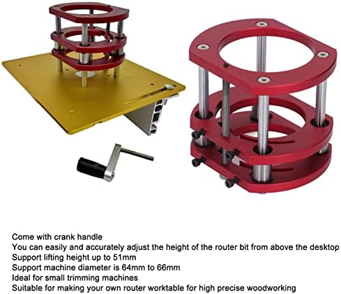 Router Lift, Präzise Router Lift System für 64-66mm Durchmesser Motor, Router Tabelle einfügen Platt
