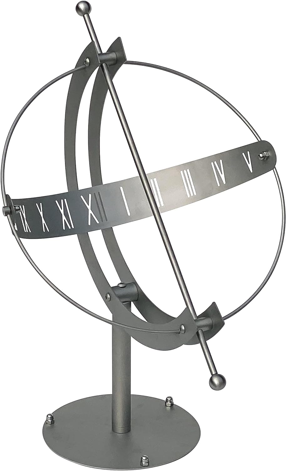 DanDiBo Sonnenuhr Edelstahl für den Garten 70 cm Rostfrei 96207 mit Säule Ausrichtbar Wetterfest Gar