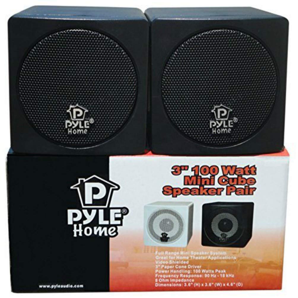 DREHMOMENT KISTEN SCHULD CUBE PYLE PCB3BK SCHWARZ VON 100 WATT RMS IST 200 WATT MAX 9,00 CM ECKIG FÜ
