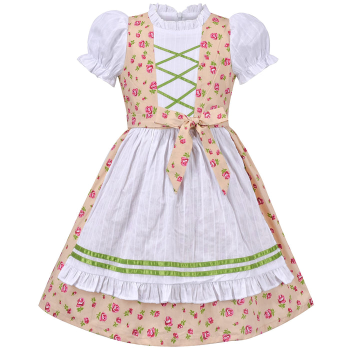 Sunny Fashion Mädchen Deutsche Dirndl Kleid Kostüme Zum Bayerisches Oktoberfest Jahrgang Rosa Gr. 11