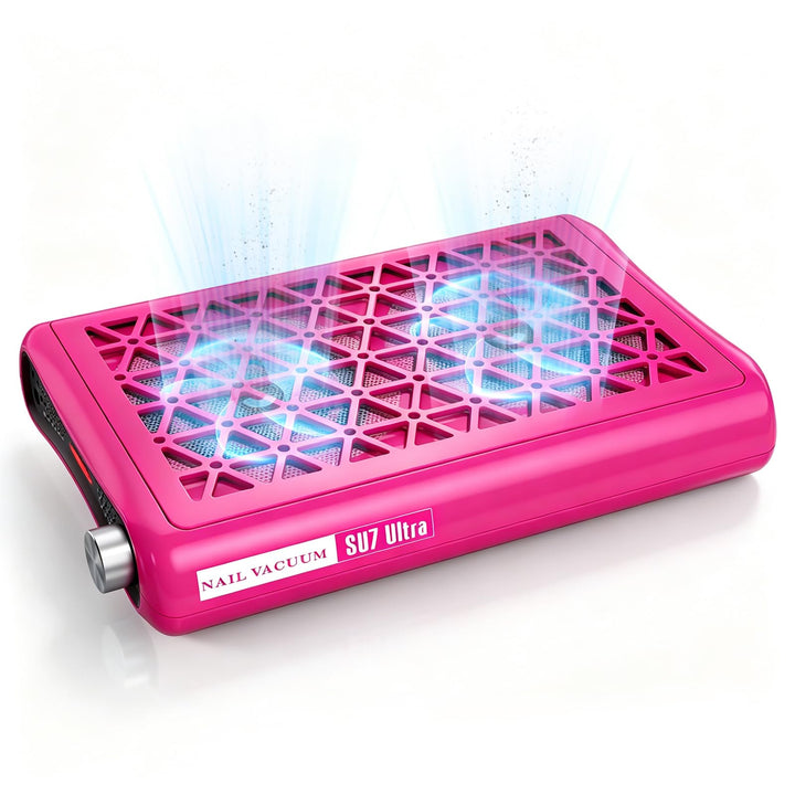 Nagelstaubabsauger Kabelgebunden, Dual-Turbo Ventilator mit 1600 Pa Saugleistung, 30 Filterpapieren,