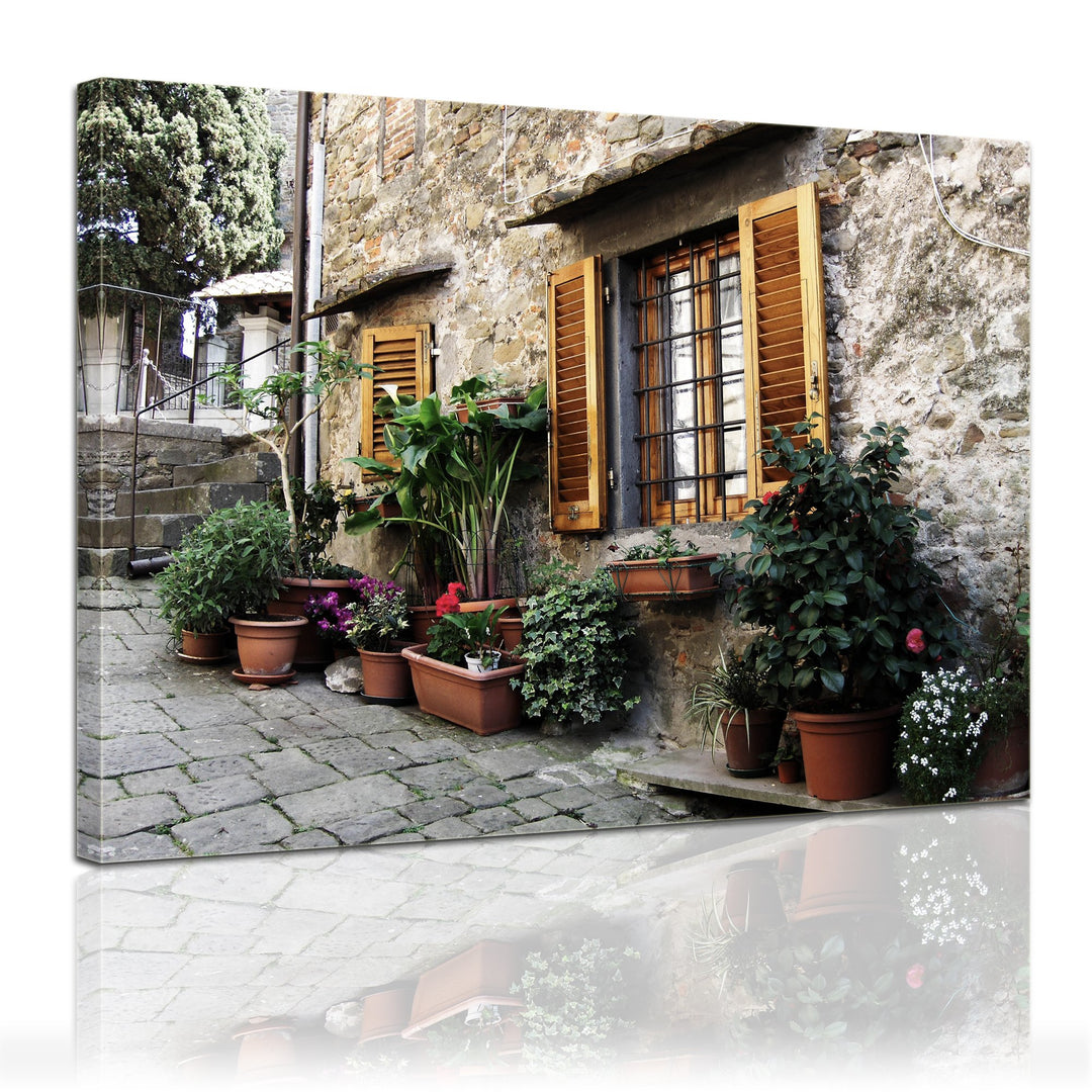 Bilderdepot24 Bild auf Leinwand | Mediterran in 60x50 cm als Wandbild | Wand-deko Dekoration Wohnung