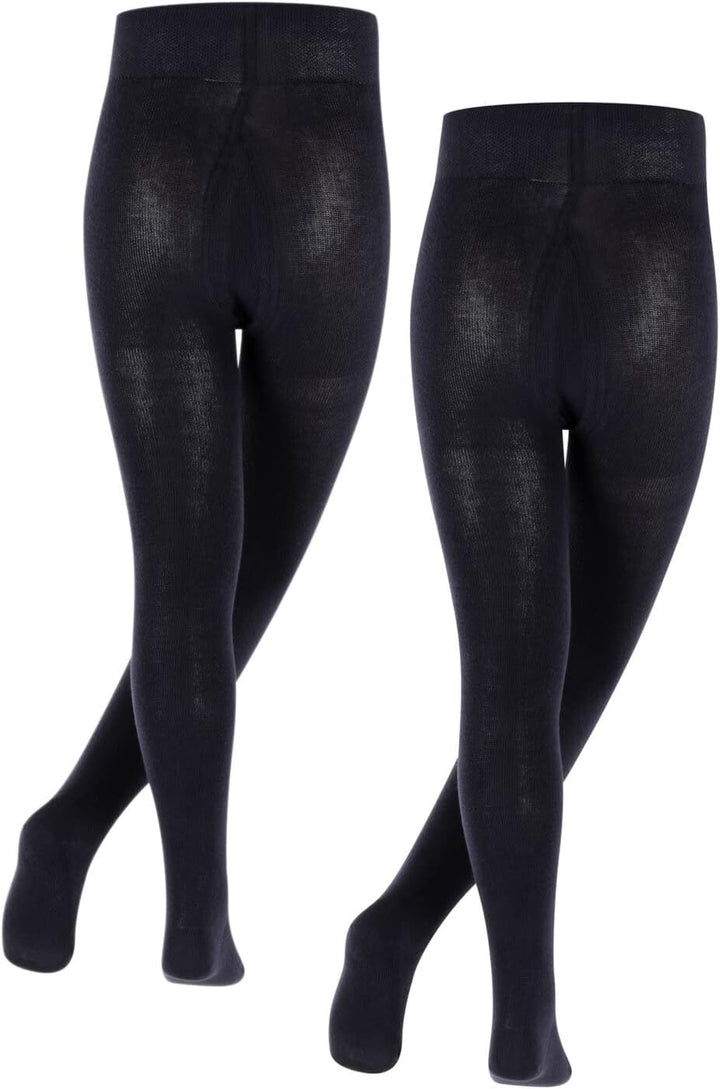 FALKE Unisex Kinder Family 2-Pack Strumpfhose atmungsaktive nachhaltige biologische Baumwolle blickd
