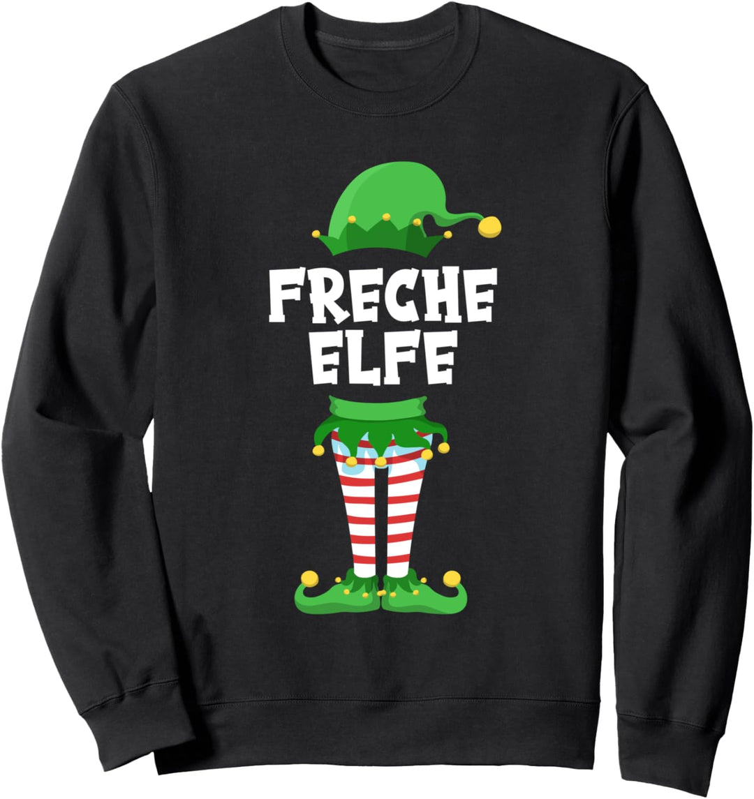 Freche Elfe Partnerlook Familien Outfit Weihnachten Sweatshirt