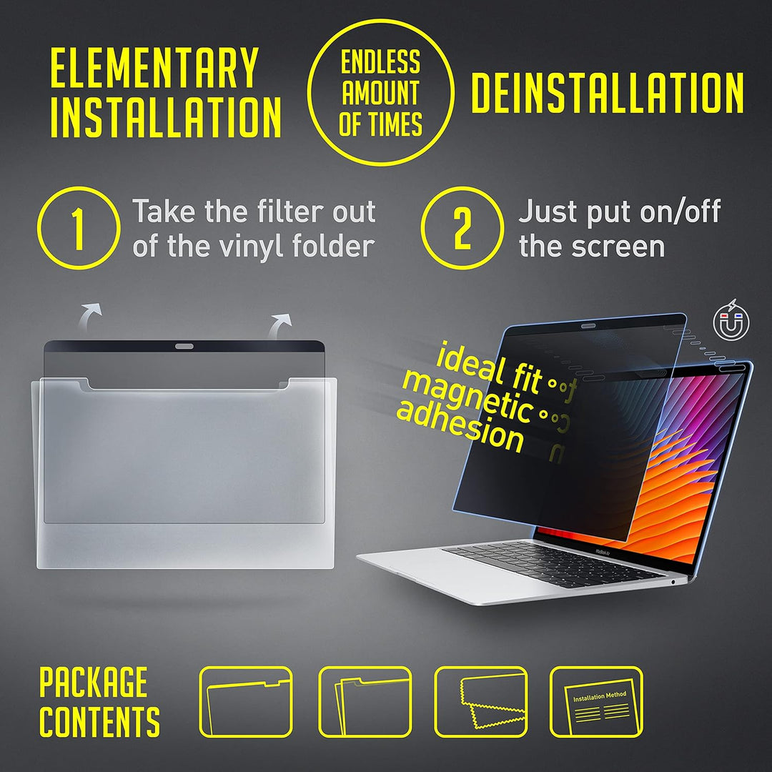 Magnetischer Sichtschutz für MacBook Pro 13, Anti-Blaulicht, blendfrei, Laptop-Displayschutzfolie,Bl