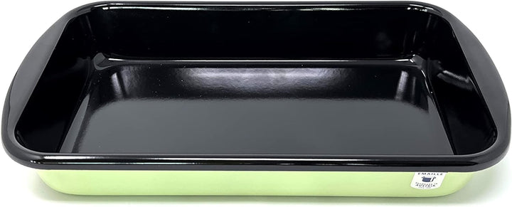 Riess 0508-031, Kochtopfset, Family Emailset 5teilig, GREEN, Farbe hellgrün, Fleischtopf mit Deckel