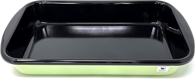 Riess 0508-031, Kochtopfset, Family Emailset 5teilig, GREEN, Farbe hellgrün, Fleischtopf mit Deckel