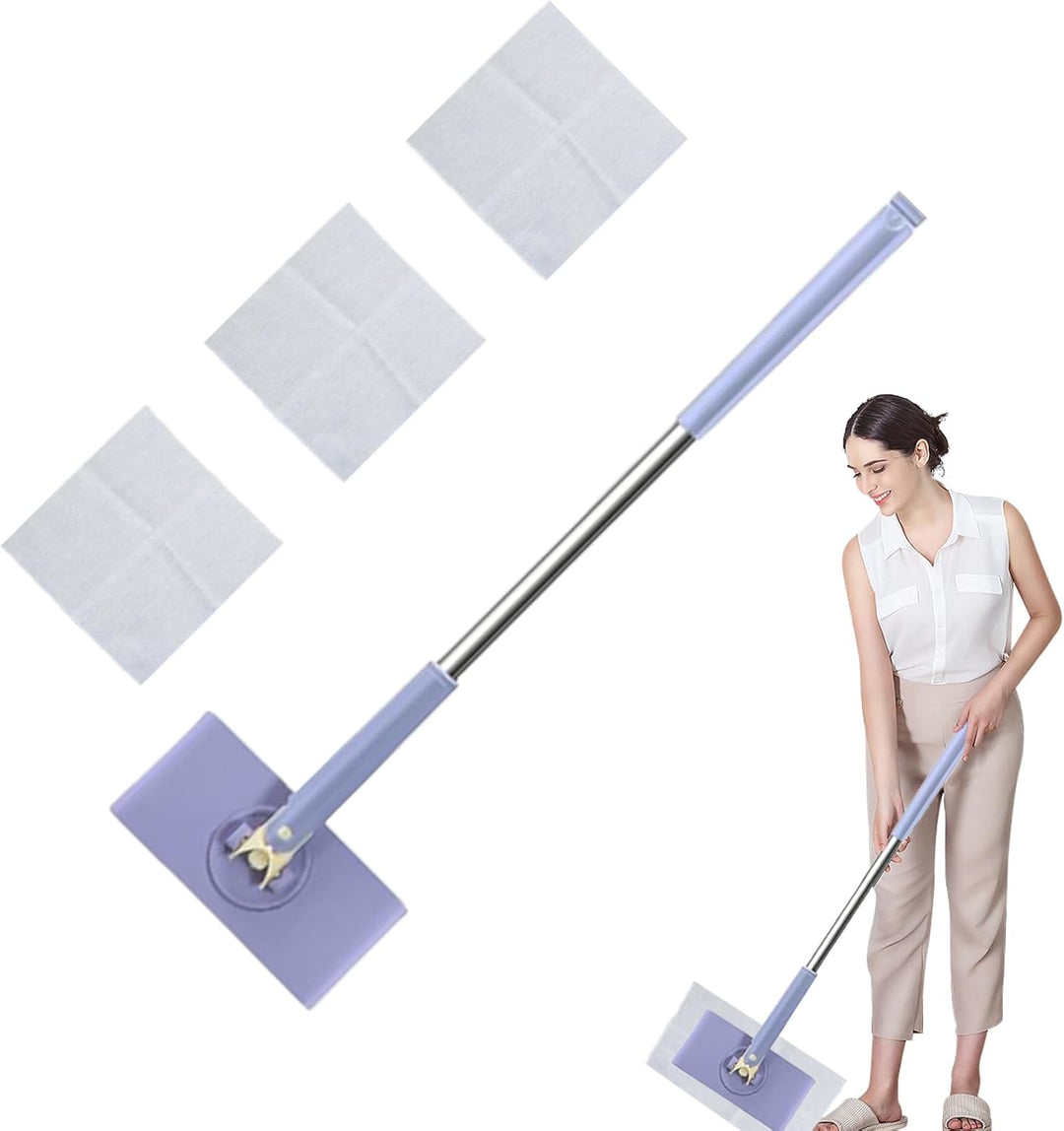 Mini Handmopp,Mini Mopp Für Badezimmer | Besenkompatible Mopptücher Bodenreiniger - 70 cm Länge für