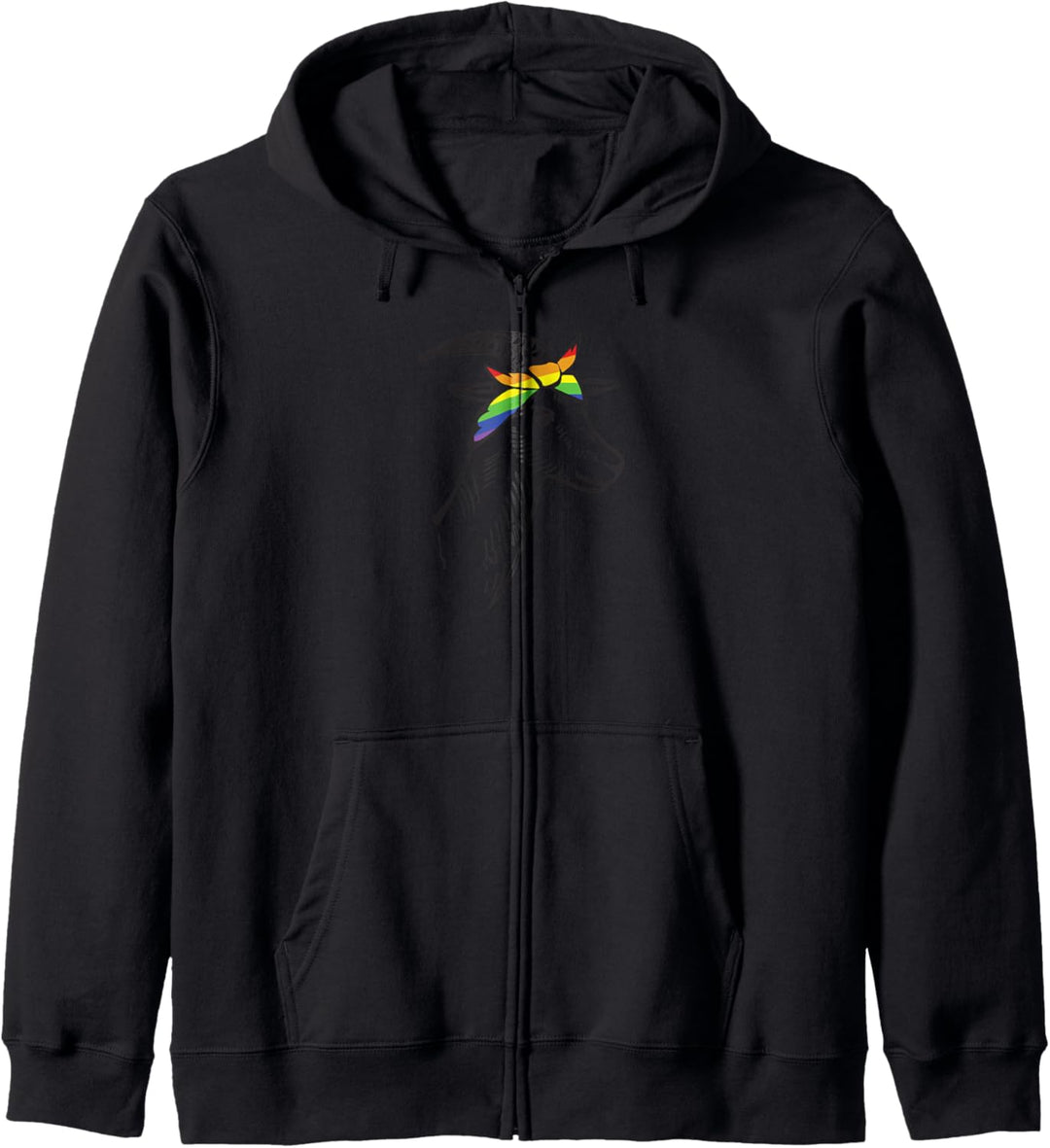 Ziege mit LGBT Quer Halsband Kapuzenjacke
