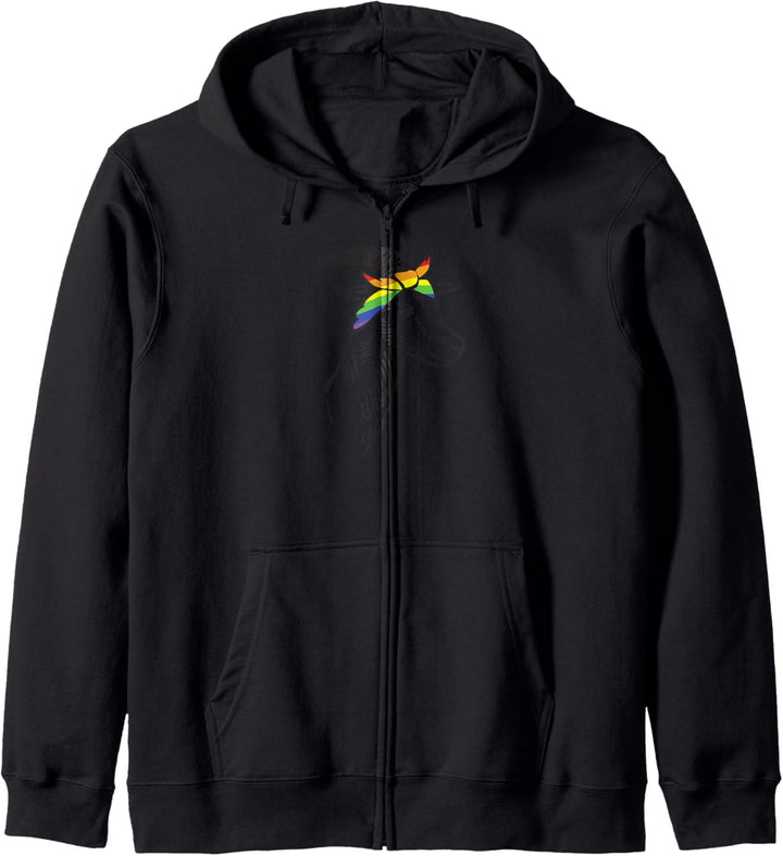 Ziege mit LGBT Quer Halsband Kapuzenjacke
