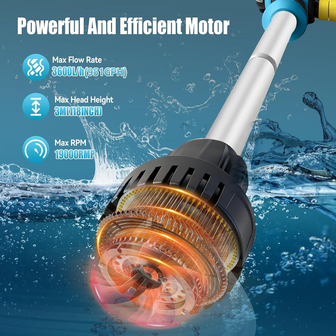Kabellose Stick-Wassertransferpumpe, kompatibel mit Makita 18 V Akku, 950 GPH Tragbare Tauchpumpe fü