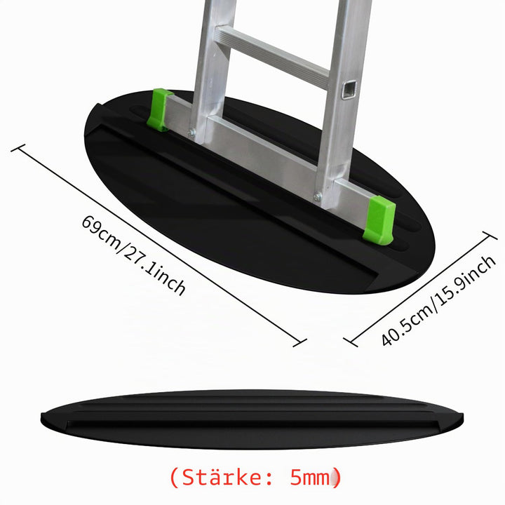 Anti-Rutsch-Leiter-Stop-Matte, 68,6 x 39,9 cm, rutschfestes Gummi-Stabilisator-Pad, rutschfeste Leit