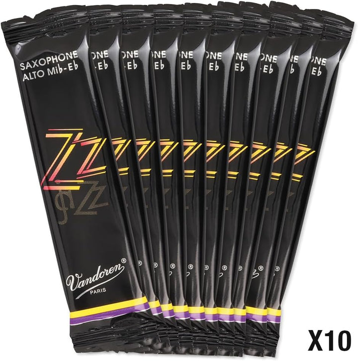 Vandoren SR4115 ZZ Alt Saxophon Blätter - 10 Einheiten Stärke 1,5 Single, Stärke 1,5 Single