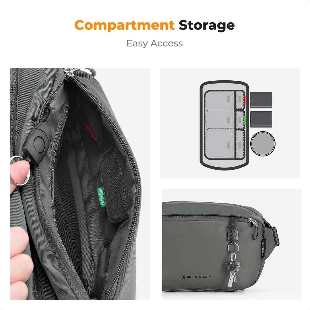K&amp;F Concept Kamera-Rucksack, Schultertasche, quadratische Tasche, Taschen für Fotografen, Kamera-Rec