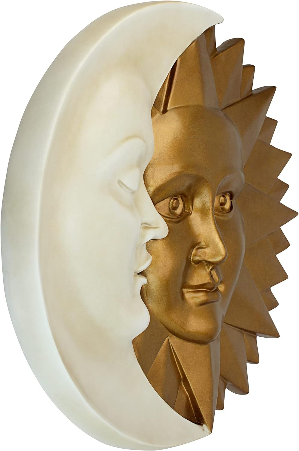 Design Toscano Wandskulptur, Himmlische Harmonie - Blattmaske, Masse: 5 x 39,5 x 39,5 cm Garten, Gar