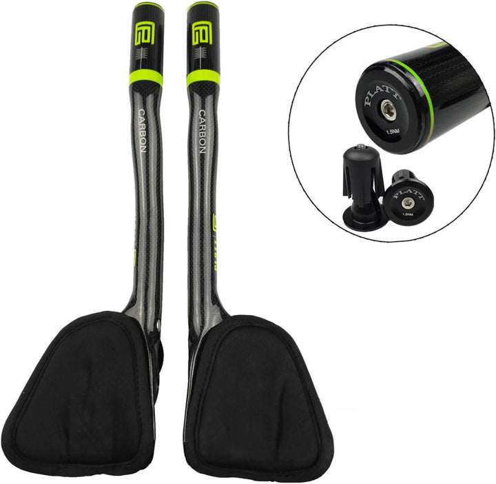 PLATT Fahrradlenker 31,8 Carbonlenker Renn/Triathlonlenker Aerobar Lenkeraufsatz Tri Bar, 3K Glossy