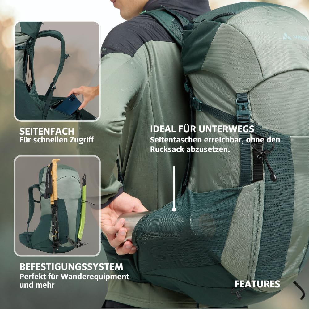 VAUDE Brenta 36+6 – Wanderrucksack fu?r Damen & Herren 42 Liter, Aeroflex 3D Belu?ftung & ErgoShape-