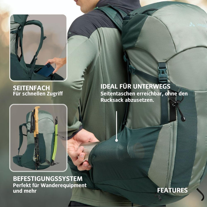 VAUDE Brenta 36+6 – Wanderrucksack fu?r Damen & Herren 42 Liter, Aeroflex 3D Belu?ftung & ErgoShape-