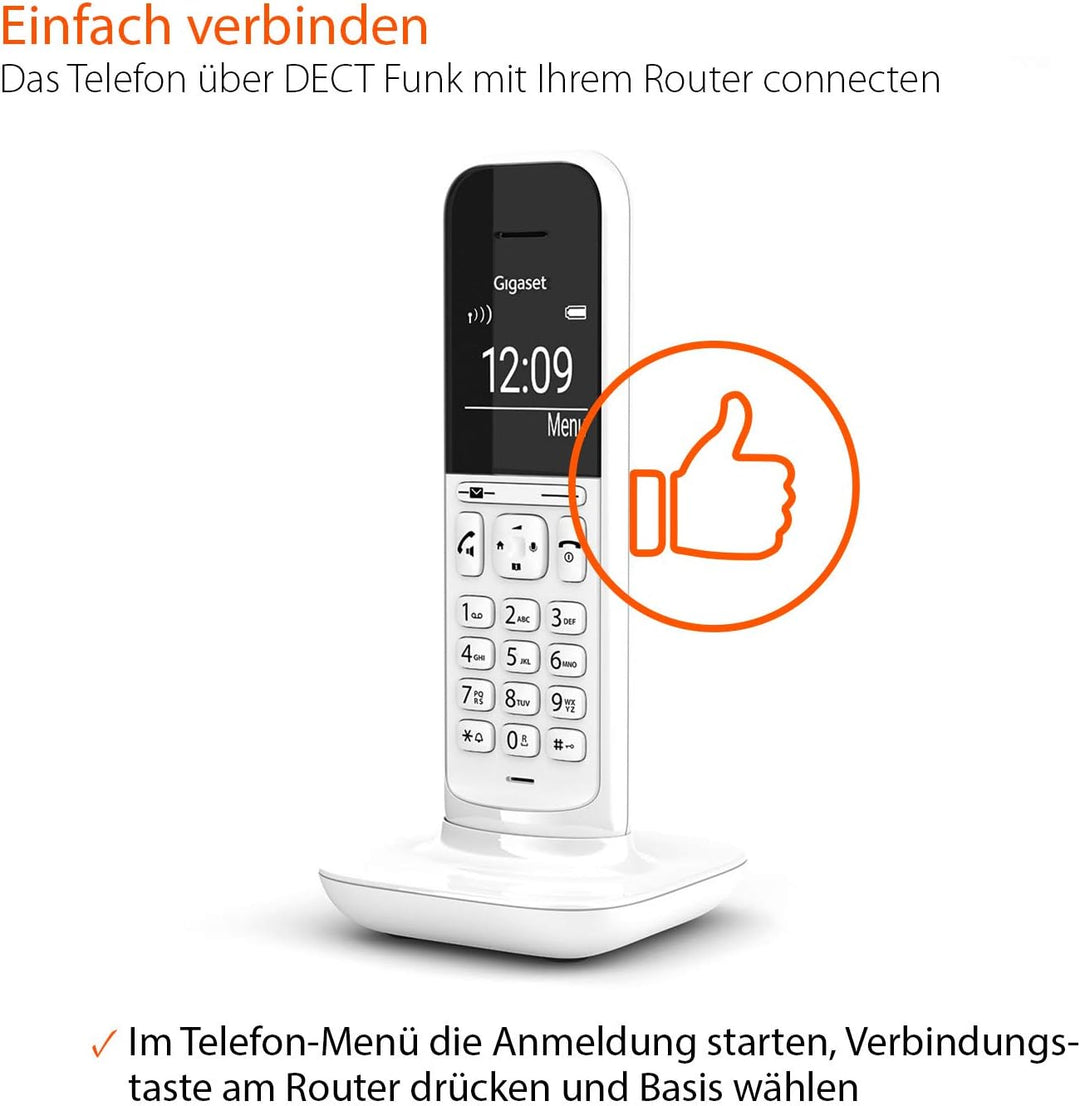 Gigaset CL390HX - Design DECT-Mobilteil mit Ladeschale - Fritzbox-kompatibel - Schnurloses Telefon f
