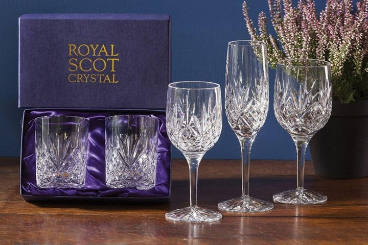 Royal Scot Edinburgh Whiskygläser, handgeschliffenes Glas, 200 ml, klein, 2 Stück