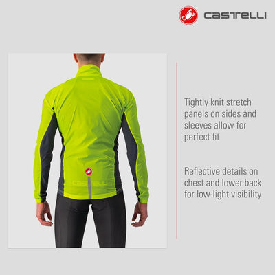 CASTELLI Herren Squadra Stretch Jacket Jacket L ELECTRIC LIME/DARK GRAY, L ELECTRIC LIME/DARK GRAY