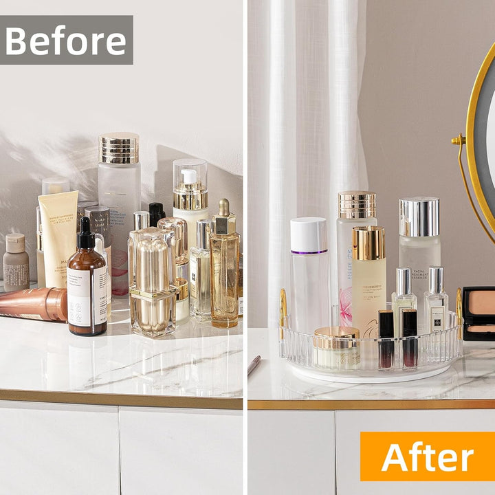 Make Up Organizer, 360° Drehbar Kosmetik Organizer, Beauty Organizer, Hautpflege Organizer für Badez