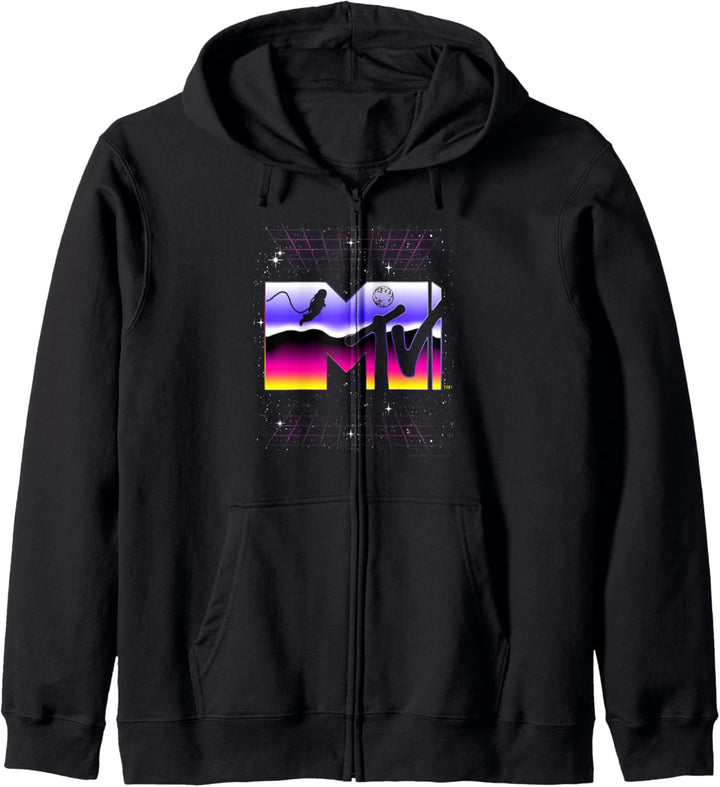 MTV Moon Person Chrom-Logo Kapuzenjacke