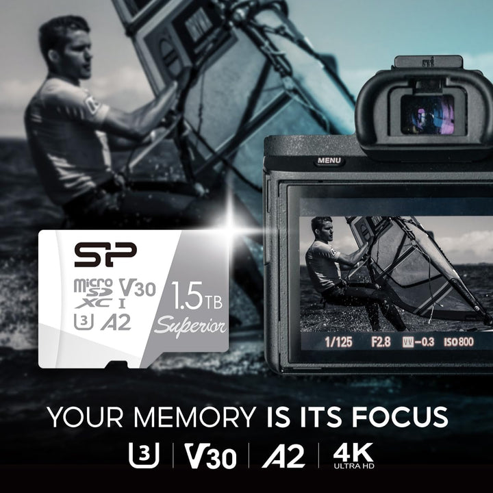 Silicon Power 512GB Superior Micro SDXC UHS-I (U3), V30 4K A2, Compatible with GoPro Hero 9 High Spe