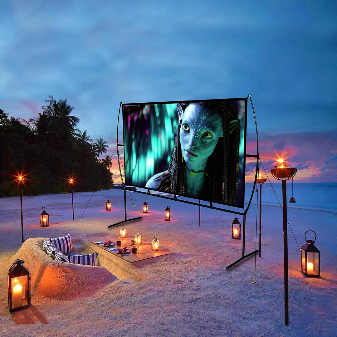 Leinwand Beamer, 233 x 139 cm (100 Zoll) 16: 9, Beamer Leinwand, einfache Installation und Bedienung