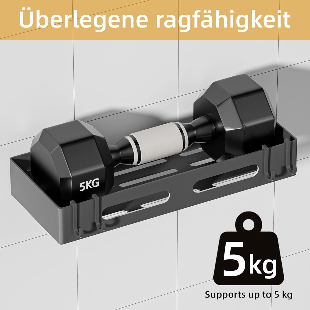 Duschablage ohne Bohren 2 Stück, Rostfreie Duschregal ohne Bohren mit Grosser Kapazität, Schnell Tro