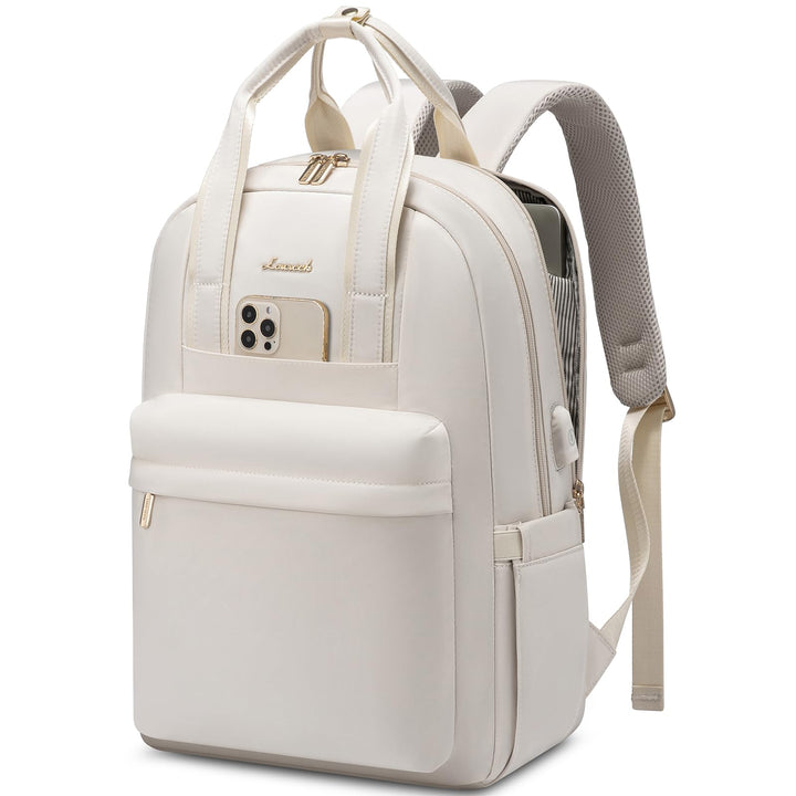 LOVEVOOK Rucksack Damen Elegant, 15,6 Zoll Laptop Schulrucksack Teenager Mädchen mit Laptopfach, Was