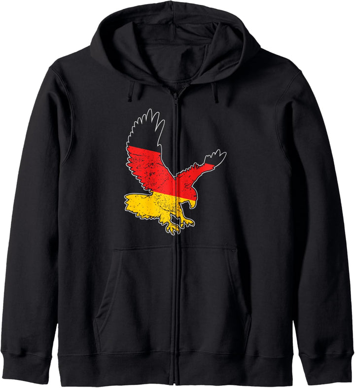 Deutsch Adler Flagge Vogel Deutschland Germany Geschenk Kapuzenjacke