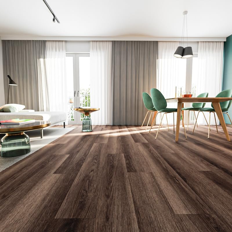 HORI Klick Hartvinylboden aus hochwertigem SPC ohne PVC, Cairns, natürliche Landhausdiele, 1,768 m²,