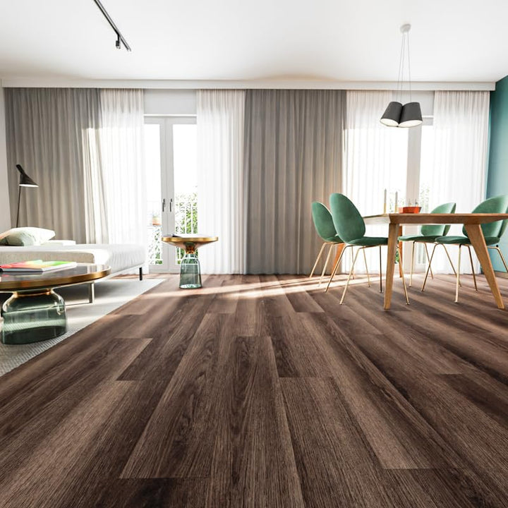 HORI Klick Hartvinylboden aus hochwertigem SPC ohne PVC, Cairns, natürliche Landhausdiele, 1,768 m²,